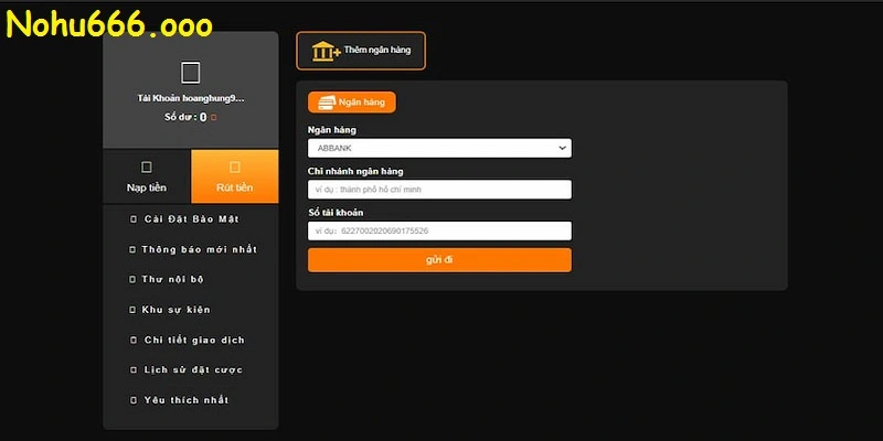 Các lưu ý quan trọng khi rút tiền từ Nohu666